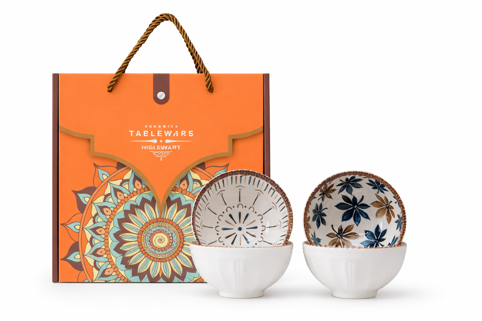 Maison Viore Paris Golden Fall Collection Four Bowls