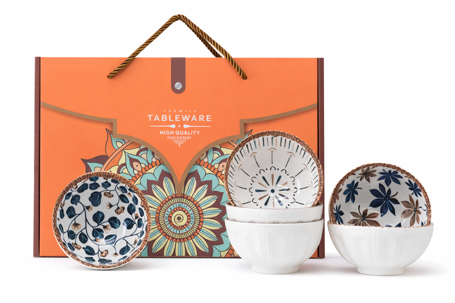 Maison Viore Paris Golden Fall Collection six Bowls