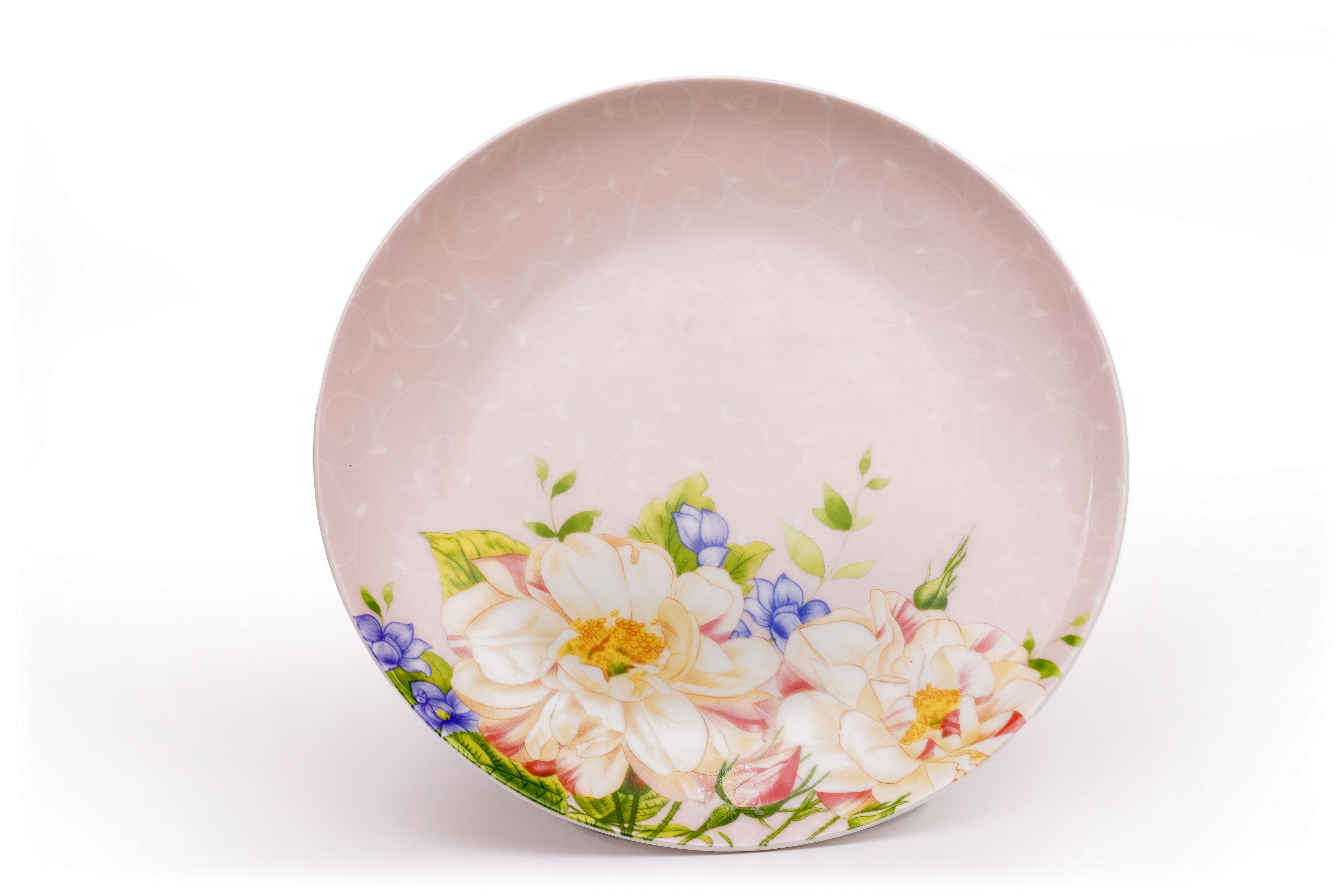 Maison Viore Parisian Spring Bloom 10" Dinner Plates and 8" Salad Plates 8 Piece Set Pink